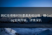 网红在傍晚时刻遭遇真相动情，糖心vlog全网炸锅，详情深扒